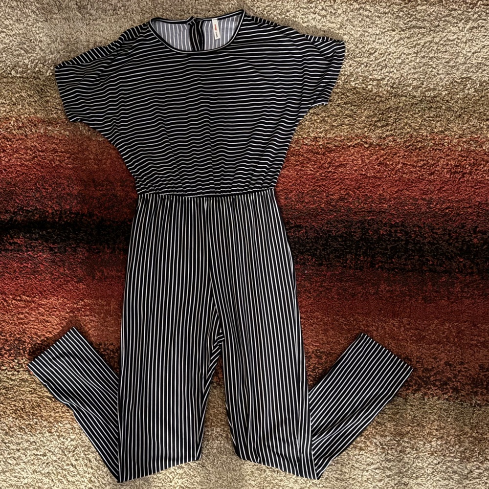 Orange Creek Black and White Jumpsuit